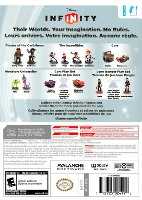 Disney Infinity box cover back